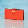 Ví dài Hermes Bearn Bifold Orange Field Epsom