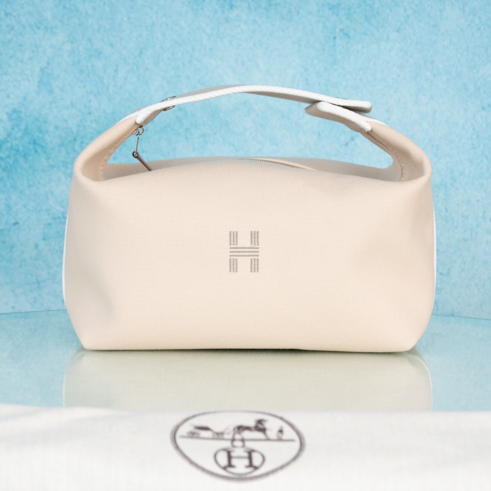 Túi Hermes Bride-a-Brac Cream Canvas Size MM, 25cm