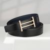 Thắt lưng Hemes Silver Rider Reversible Size 100 (Đen/Xanh Navy)