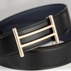 Thắt lưng Hemes Silver Rider Reversible Size 100 (Đen/Xanh Navy)