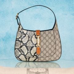 Túi Gucci Jackie 1961 Python/GG Supreme (Limited) size 27