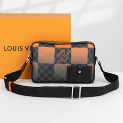 Túi đeo Louis Vuitton Alpha Messenger Giant Damier (Amber Ombre) size 26