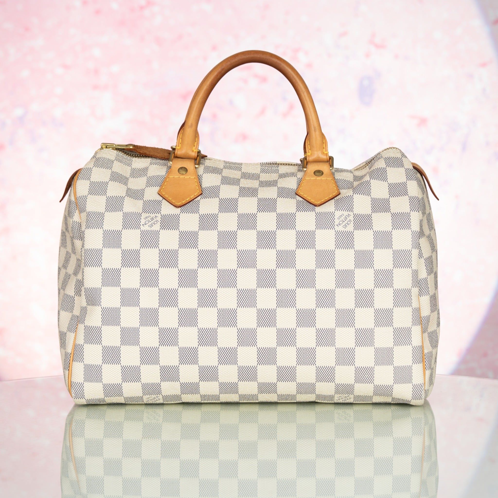 Túi du lịch Louis Vuitton Speedy Bandoulière Damier Azur size 30 (Trắng Xanh)