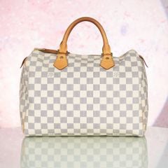 Túi du lịch Louis Vuitton Speedy Bandoulière Damier Azur size 30 (Trắng Xanh)