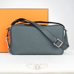 Túi/Clutch Hermes On-body Mousqueton Gris Misty Togo (Xám lạnh) size 28