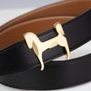 Thắt lưng Hermes Panache Reversible Box Calf/Togo size 85 (Đen/Nâu Gold)