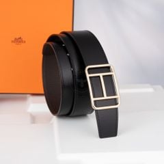Thắt lưng Hermes PG H Buckle Reversible Boxcalf/Togo (Đen/Nâu) size 95