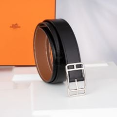 Thắt lưng Hermes Cape Cod 32 Reversible Togo/Boxcalf (Đen/Nâu Gold) Size 90