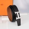 Thắt lưng Hermes H Guillochée Reversible BoxCalf/Togo (Đen/Nâu) size 95