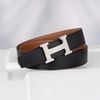 Thắt lưng Hermes H Guillochée Reversible BoxCalf/Togo (Đen/Nâu) size 95