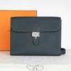 Túi đeo Hermès Sac à Dépêches Messenger Togo Blue Nuit size 28