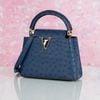 Túi đeo Louis Vuitton Capucines Mini Navy Ostrich size 21