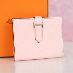 Ví Hermes Mini Bearn Rose Sakura Chèvre Mysore