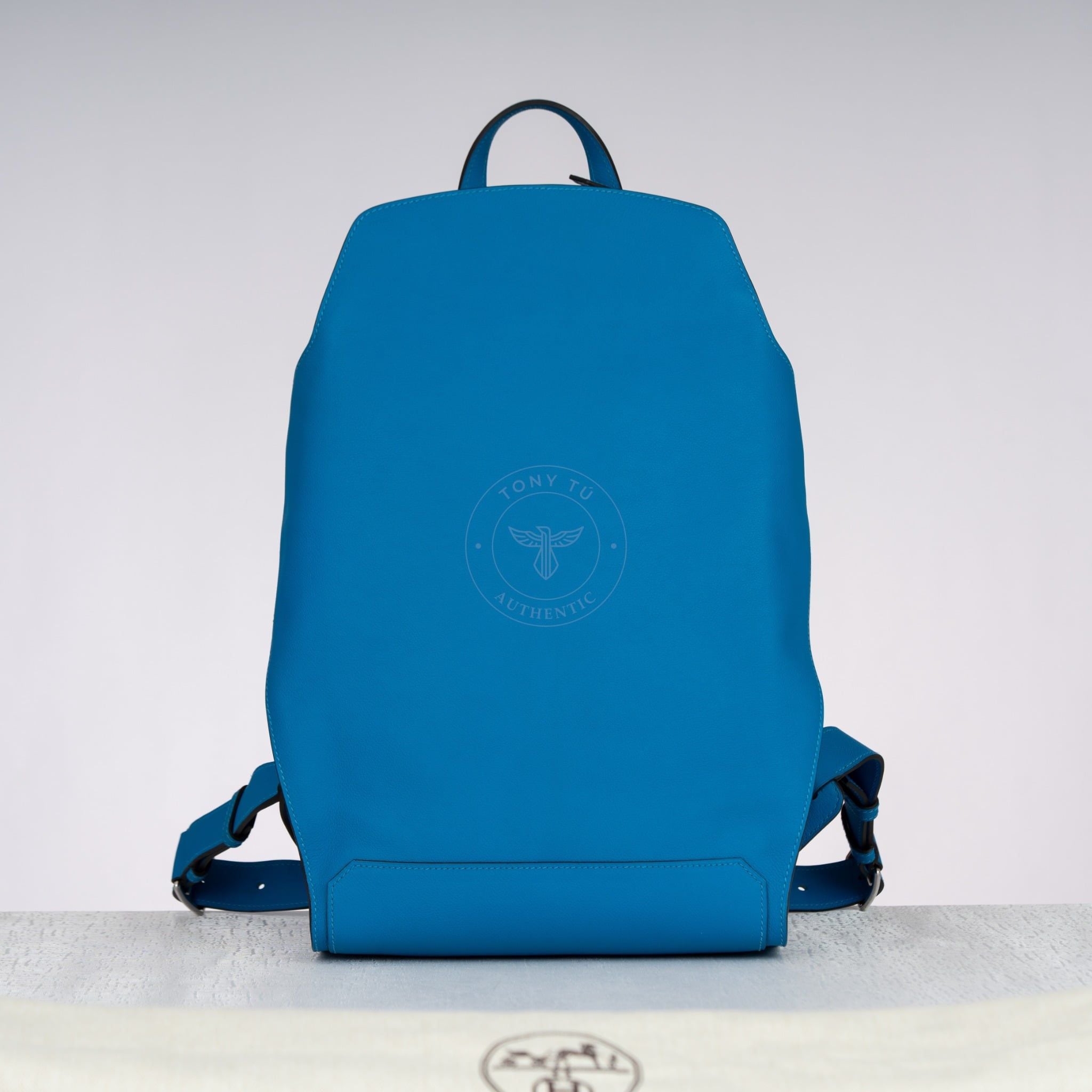 Balo Hermès Cityback Bleu Atoll Evercolor Size 40