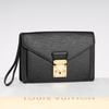 Clutch Louis Vuitton Pochette Sellier Dragonne Noir Epi (Đen)