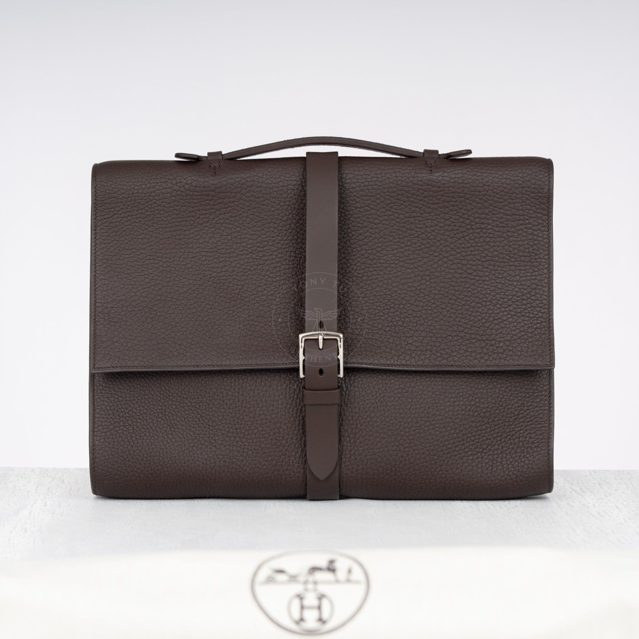 Cặp tài liệu Hermes Etrivière Business Brown Clemence Size 38