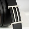 Thắt lưng Hermès Silver Rider Reversible Boxcalf/Togo (Đen/Xám) Size 95