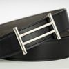 Thắt lưng Hermès Silver Rider Reversible Boxcalf/Togo (Đen/Xám) Size 95