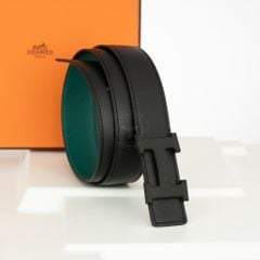 Thắt lưng Hermès H Constance Matte Black Reversible Swift/Epsom (Đen/Xanh Lá) size 85