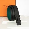 Thắt lưng Hermès H Constance Matte Black Reversible Swift/Epsom (Đen/Xanh Lá) size 85