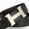 Thắt lưng Hermès H Constance Boxcalf/Togo size 90 (Đen/Nâu)
