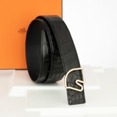 Thắt lưng Hermès Chavel Reversible Crocodile size 95