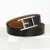 Thắt lưng Hermès Quentin Reversible BoxCalf/Togo size 95 (Đen/Nâu Gold)