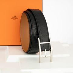 Thắt lưng Hermès Quentin Crocodile (Đen) size 95