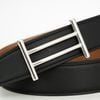 Thắt lưng Hermès Silver Rider Reversible Swift/Epsom (Đen/Nâu Gold) Size 100