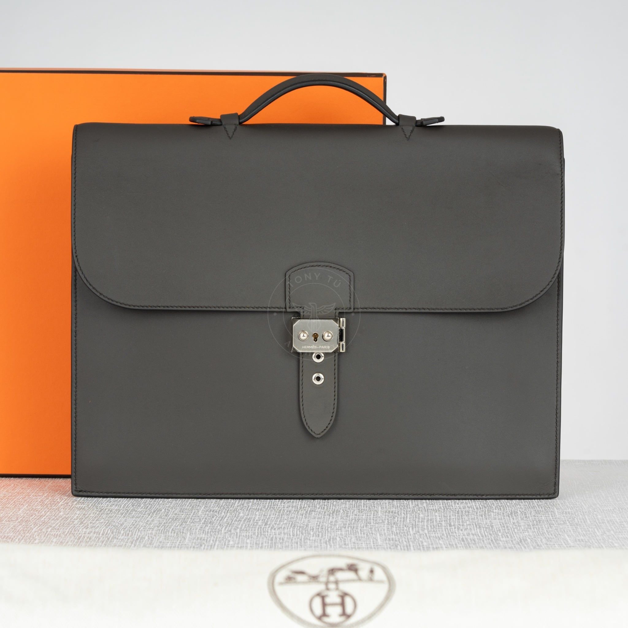Cặp tài liệu Hermès Sac à Dépêches Calfskin size 2-38