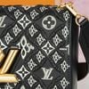 Túi đeo Louis Vuitton Twist MM Monogram Jacquard Black size 23
