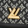 Túi đeo Louis Vuitton Twist MM Monogram Jacquard Black size 23