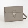 Túi đeo Hermès Sac à Dépêches Messenger Gris Evercolor size 28
