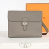 Túi đeo Hermès Sac à Dépêches Messenger Gris Evercolor size 28