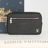 Clutch Louis Vuitton Kasai Noir Taiga (Đen) size 24