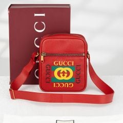 Túi đeo Gucci Print Cripto in Red Messenger