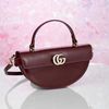 Túi đeo Gucci Half Moon Calfskin in Rouge size 27