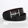 Thắt lưng Hermès H Jumbo Reversible Boxcalf/Togo (Đen/Nâu) size 95