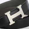 Thắt lưng Hermès H Classic Matte Reversible Boxcalf/Togo size 90 (Đen/Xám)