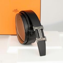 Thắt lưng Hermès H Toureg in Silver - Togo/Boxcalf (size 90-95)
