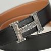 Thắt lưng Hermès H Toureg in Silver - Togo/Boxcalf size 95