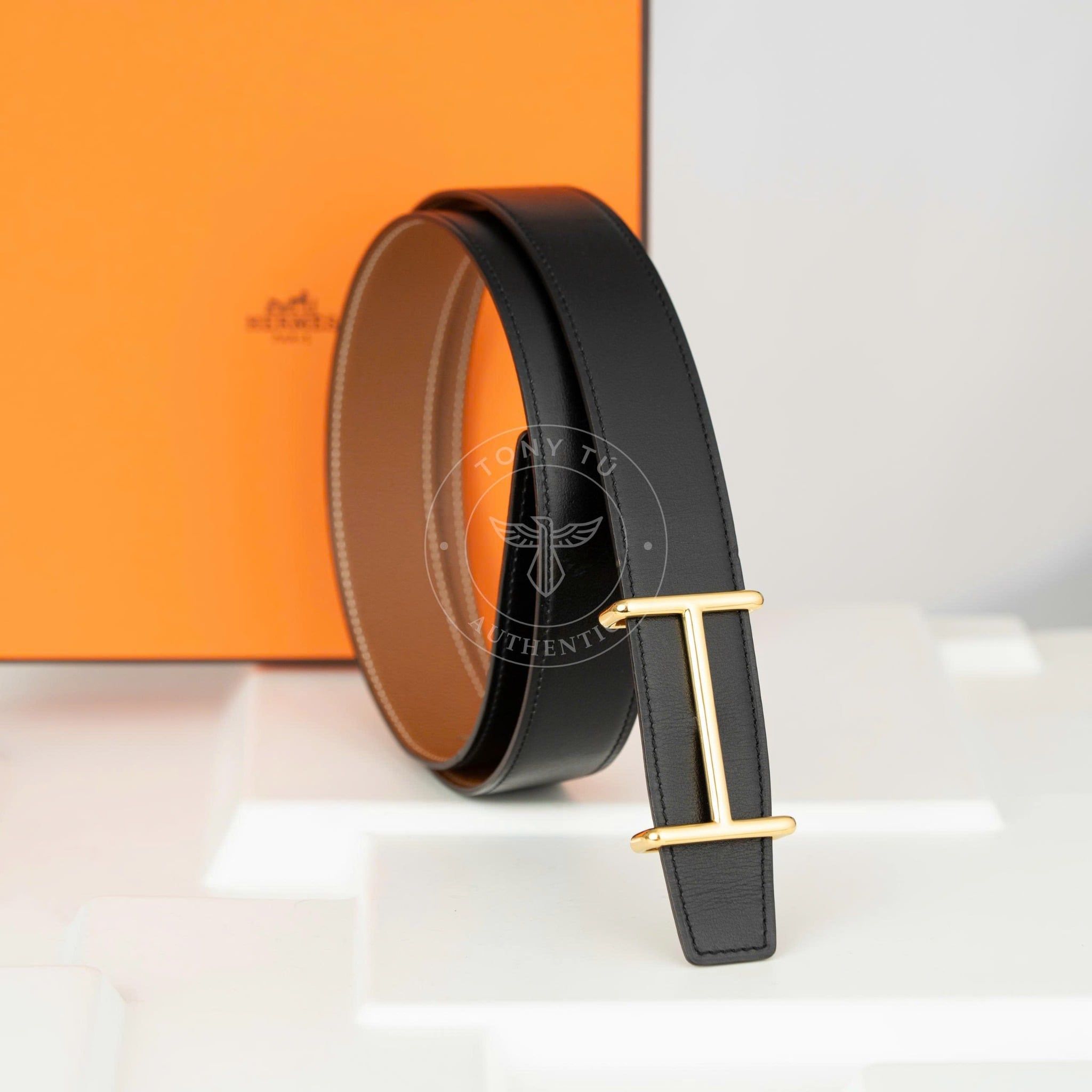 Thắt lưng Hermès H D'Ancre Togo/Boxcalf size 90