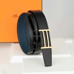 Thắt lưng Hermès H Rider in Golden Palladium Togo/Boxcalf size 90