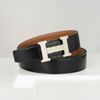 Thắt lưng Hermès Buckle H Curb in Silver Palladium Togo/Boxcalf size 95