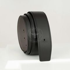 Thắt lưng Hermès Boxcalf/Togo (Đen/Xám) size 90