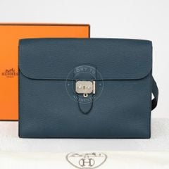 Túi đeo Hermès Sac à Dépêches Messenger Navy Togo size 28