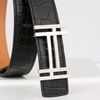 Thắt lưng Hermès H au Carré in Silver Palladium - Crocodile Porosus size 85