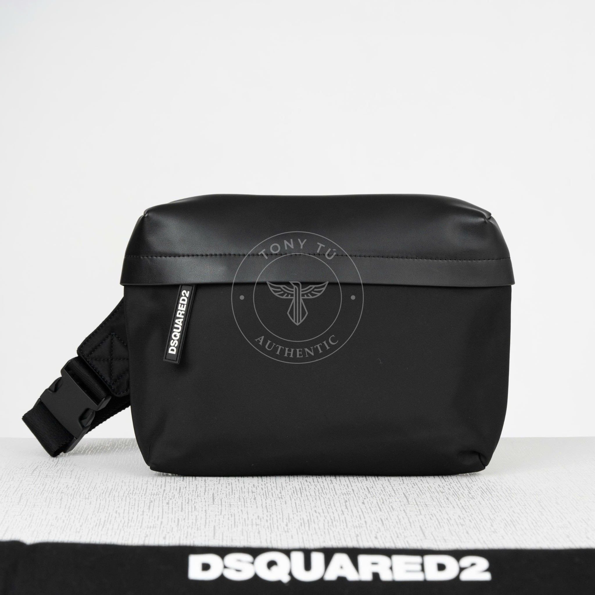 Túi Dsquared2 Bumbag Calfskin/Nylon in Black
