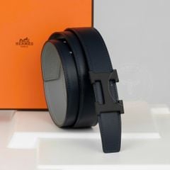 Thắt lưng Hermès H Constance Matte Black Reversible Togo/Boxcalf (Đen/Xám) size 95