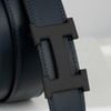 Thắt lưng Hermès H Constance Matte Black Reversible Togo/Boxcalf (Đen/Xám) size 95